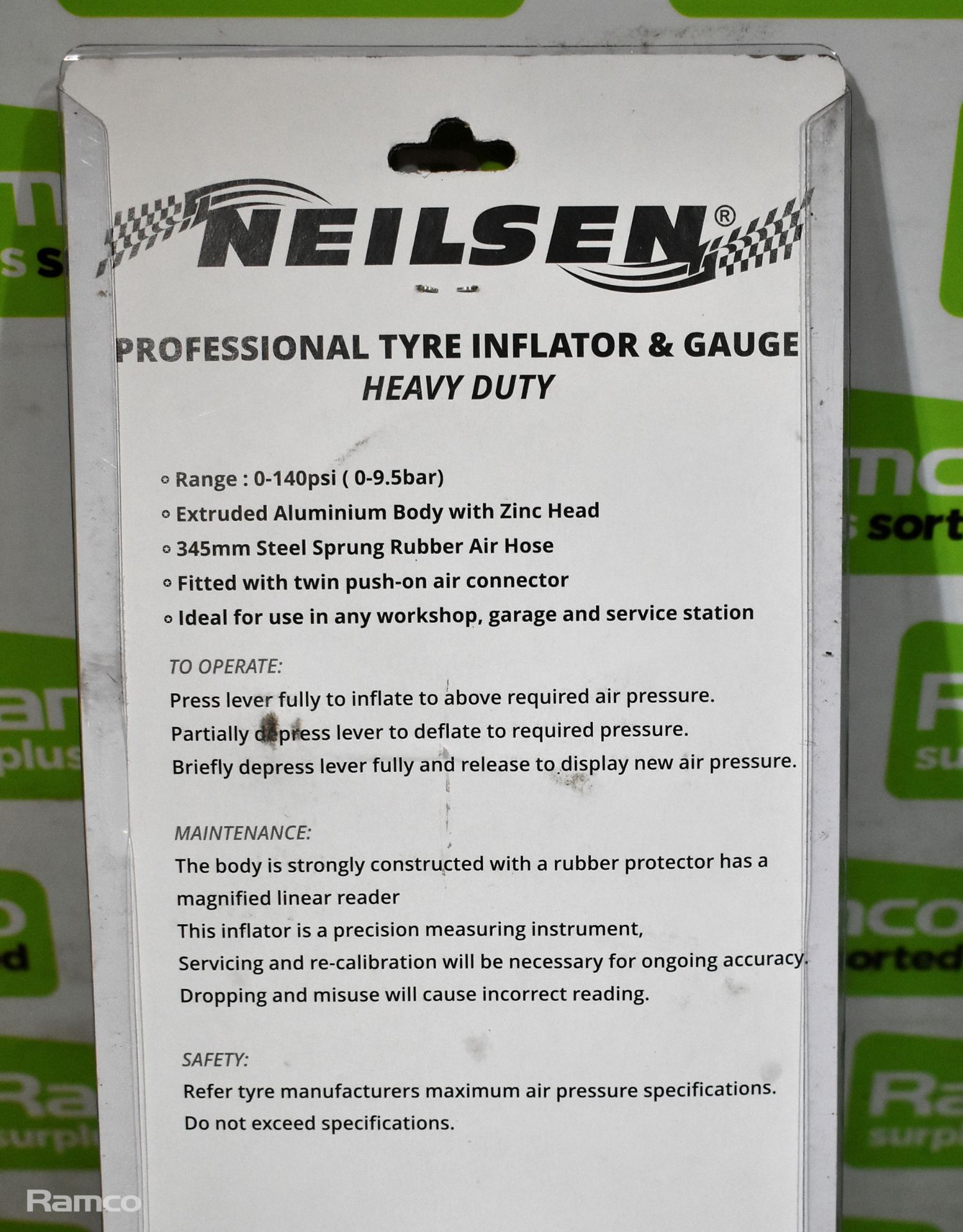 Neilsen professional tyre inflator & gauge heavy duty - Bild 3 aus 3