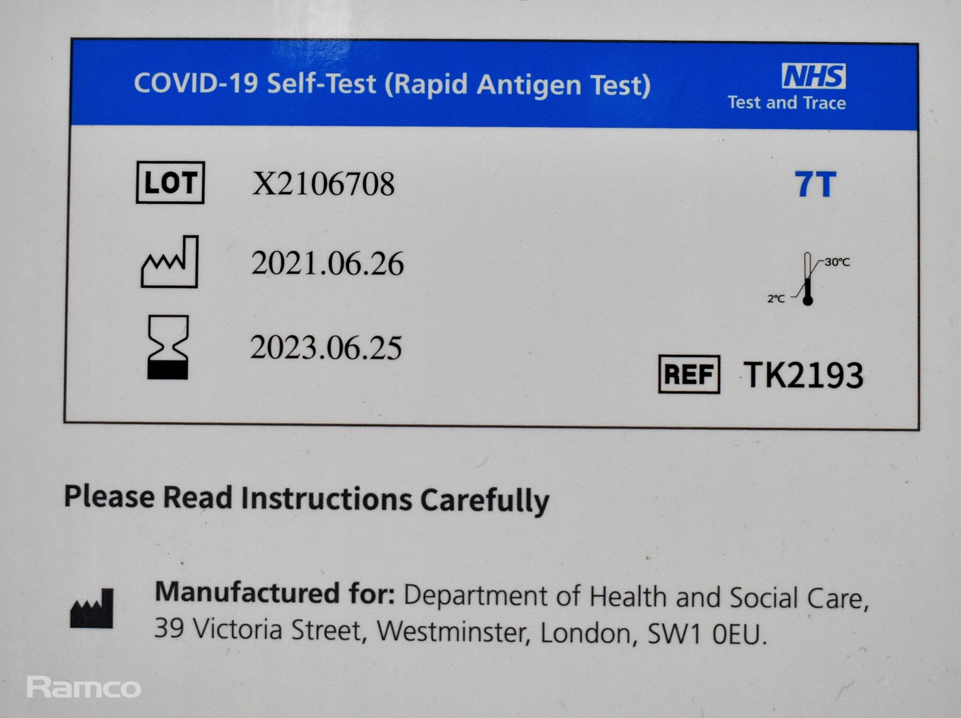 14x Xiamen Covid-19 self tests (rapid antigen test) - 7 tests per pack - Image 3 of 3