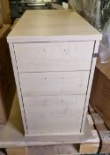 Dams R25DH8M 3 drawer desk high pedestal - maple - W 425 x D 800 x H 730mm