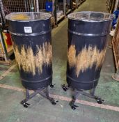 2x Drum props from Sam Ryder performance in Grand Final of Eurovision 2023 - on wheeled bases