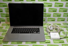 2015 15 inch Apple Macbook Pro - model number A1398 - charger included