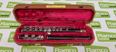 Rudall Carte wood flute with travel case