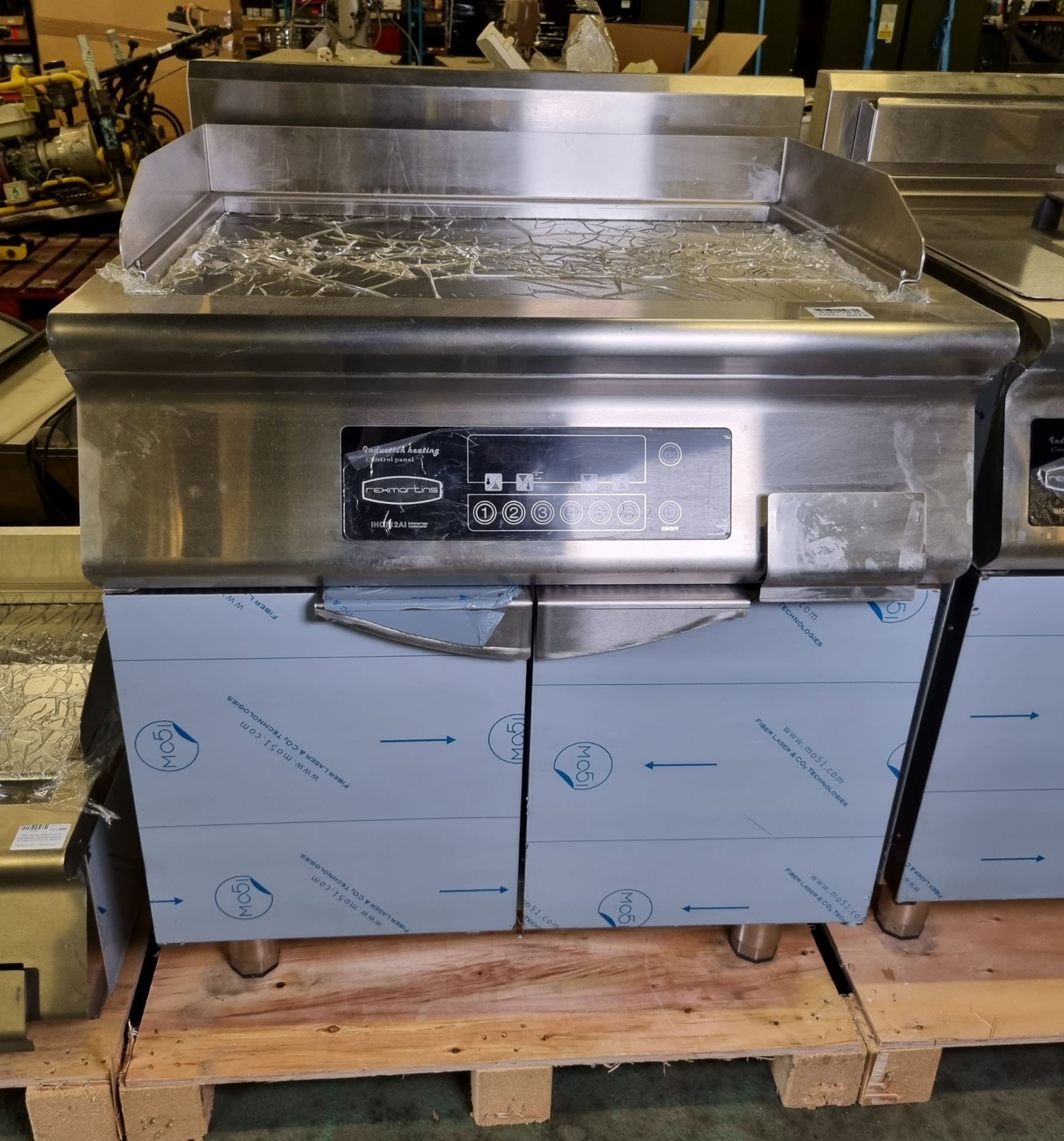 Rexmartins REFC-8B-08 free standing electric induction griddle with cabinet - W 800 x D 750mm