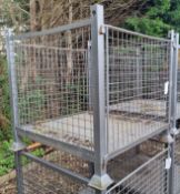 Mesh stillage with front opening - Silver - L 1070 x W 1070 x H 1000mm