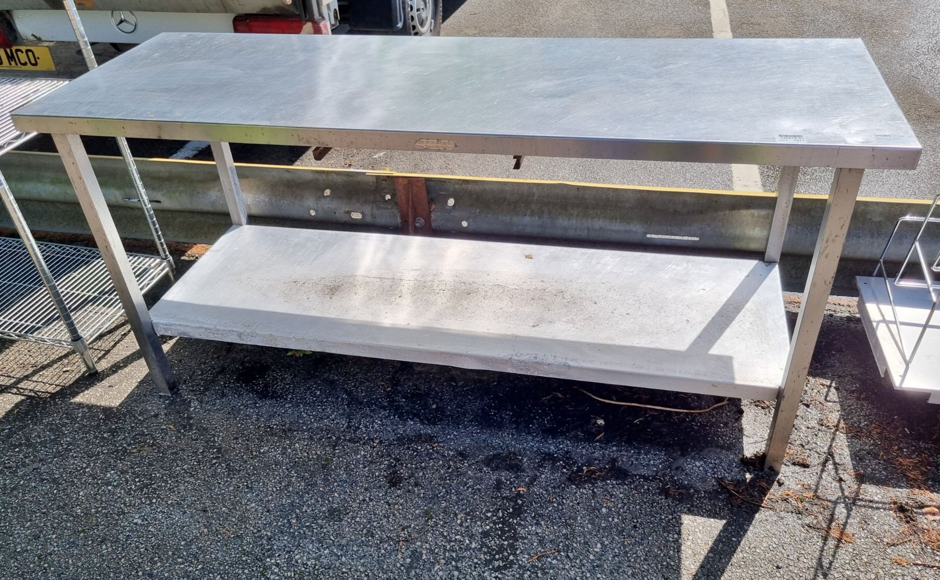 Stainless steel preparation table - L 1830 x W 610 x H 830mm