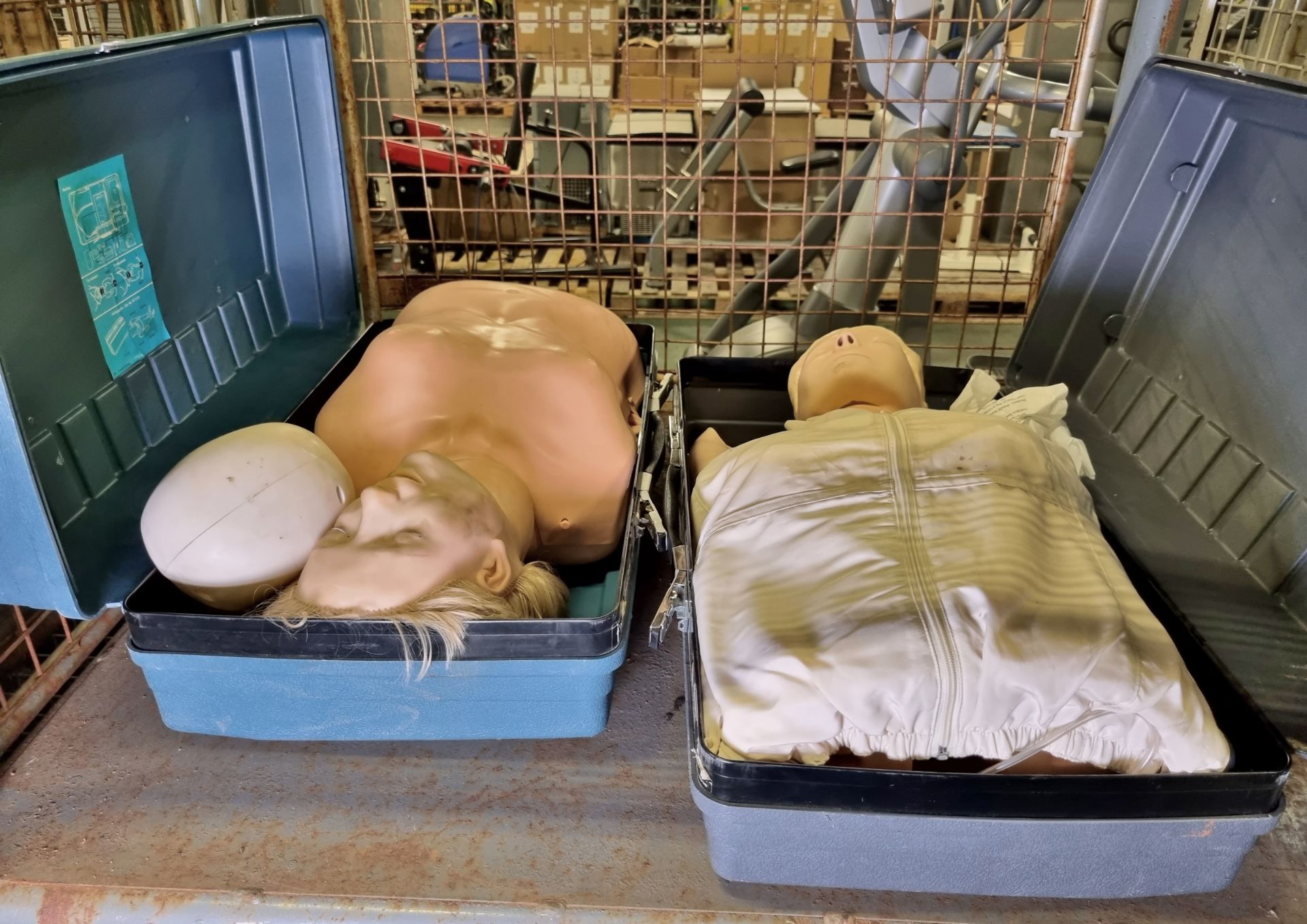 2x Laerdal Resusci Anne Torso CPR medical training dummies in cases - Image 2 of 6