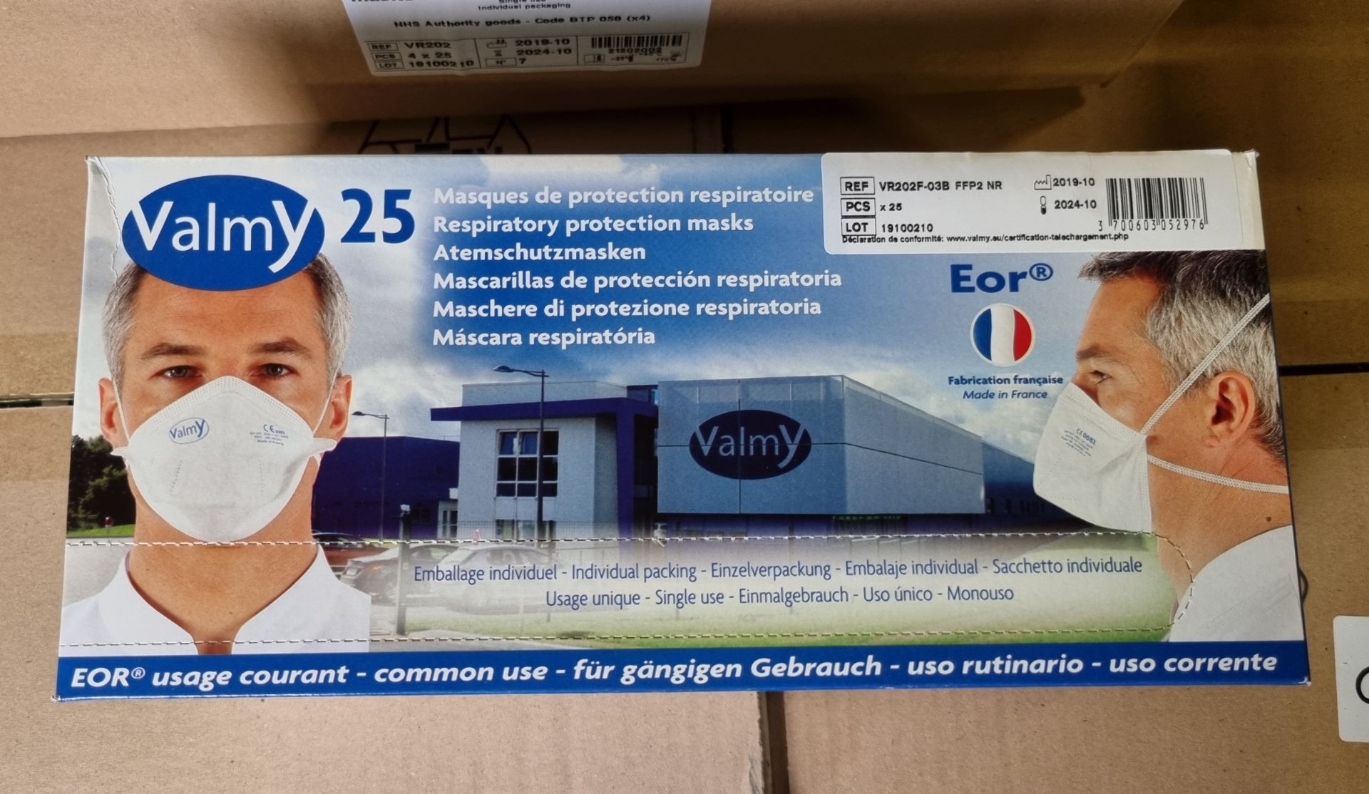 55x boxes of Blue FFP2 - respiratory protection masks - 4x packs of 25 masks per box - Bild 4 aus 6