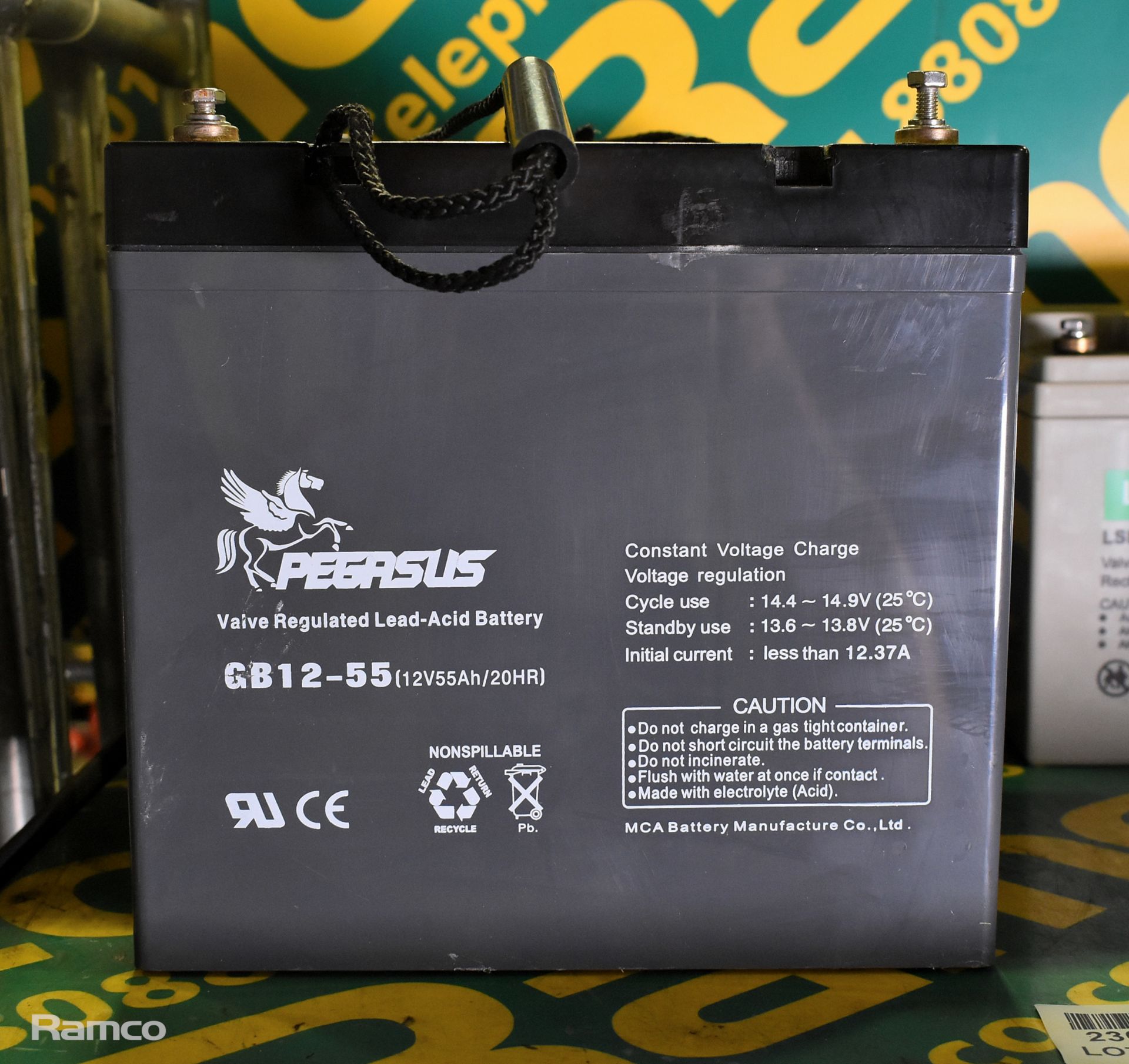 4x Leisure batteries - 2x Lucas LSLC50-12 55Ah, 2x Pegasus GB12-55 50Ah - CANNOT BE SENT BY POST - Bild 4 aus 5