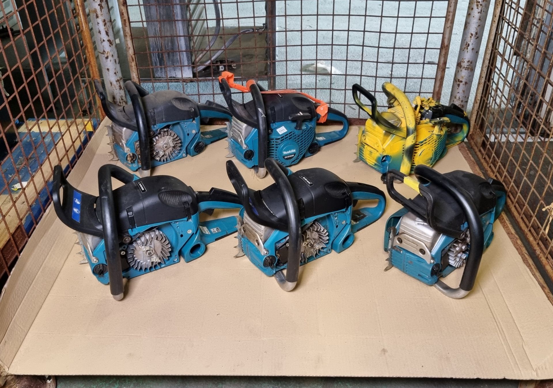 6x Makita DCS5030 50cc petrol chainsaws - AS SPARES OR REPAIRS