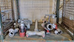 Fire hose accessories - intake strainers (multiple types), Y splitters, portable monitor