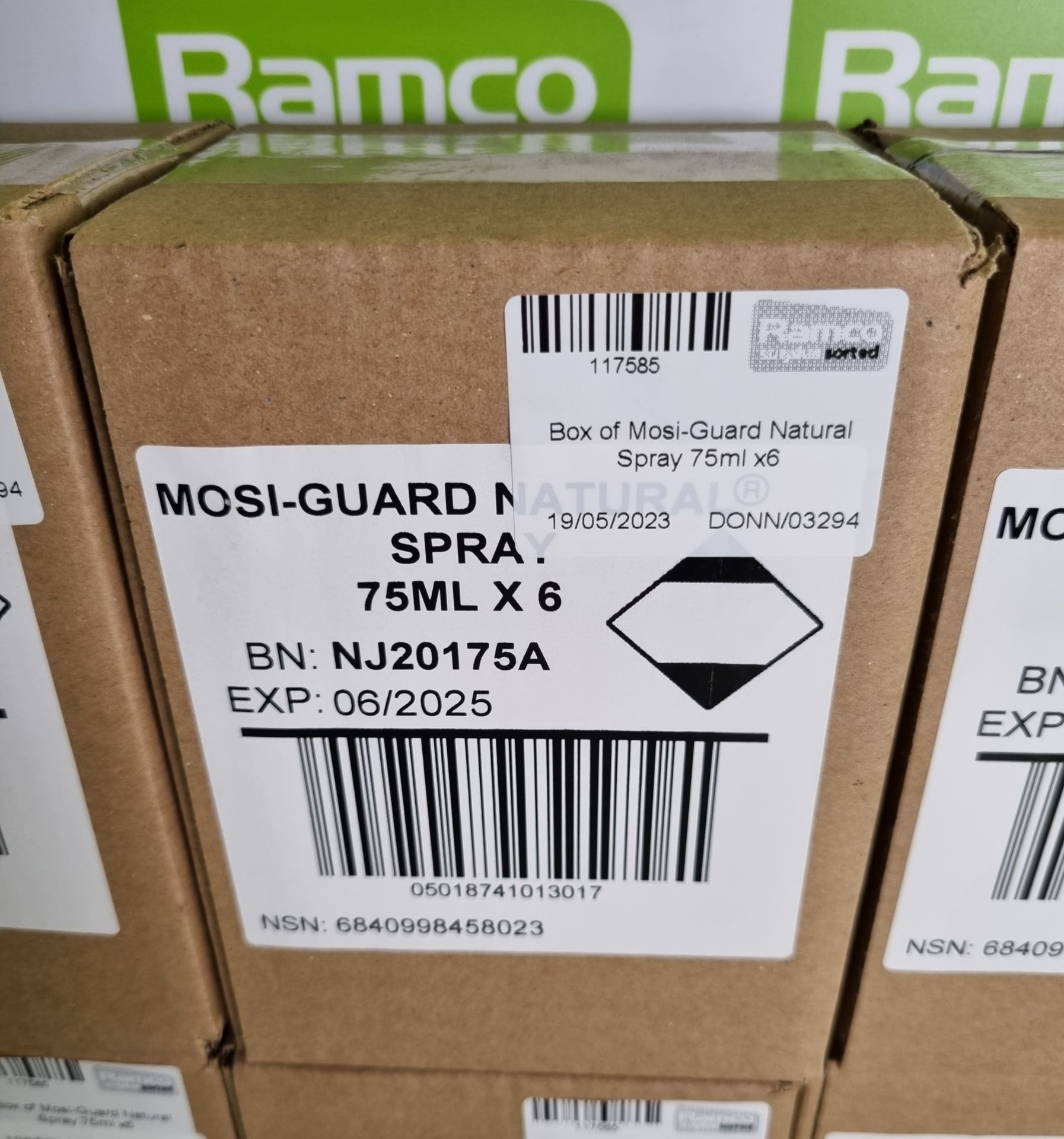 6x boxes of Mosi-Guard Natural Spray 75ml - 6 bottles per box - Image 2 of 5