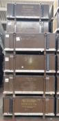 40x Heavy duty shipping crates with eye bolts - L 1650 x W 920 x H 670mm - 135kg - 1 lorry load