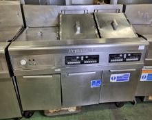 Frymaster H17 electric stainless steel 2 - well fryer with chip dump 230/400V - W 1190 x D 780mm
