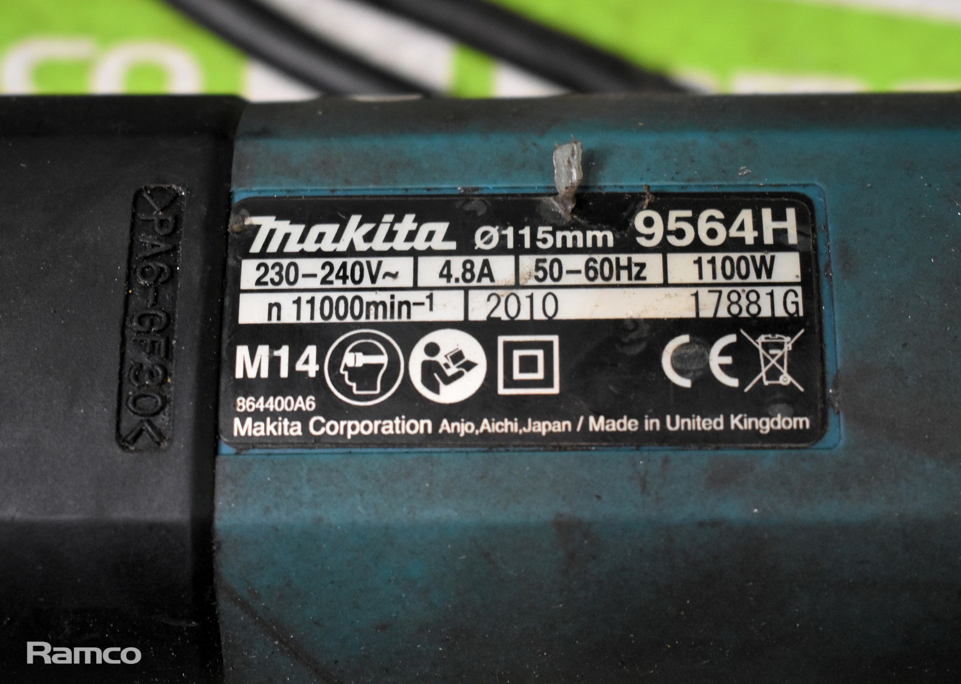 Makita 9564 portable electric grinder - in metal case - Image 4 of 6