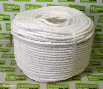 10mm White polypropylene fibrous rope - 220m