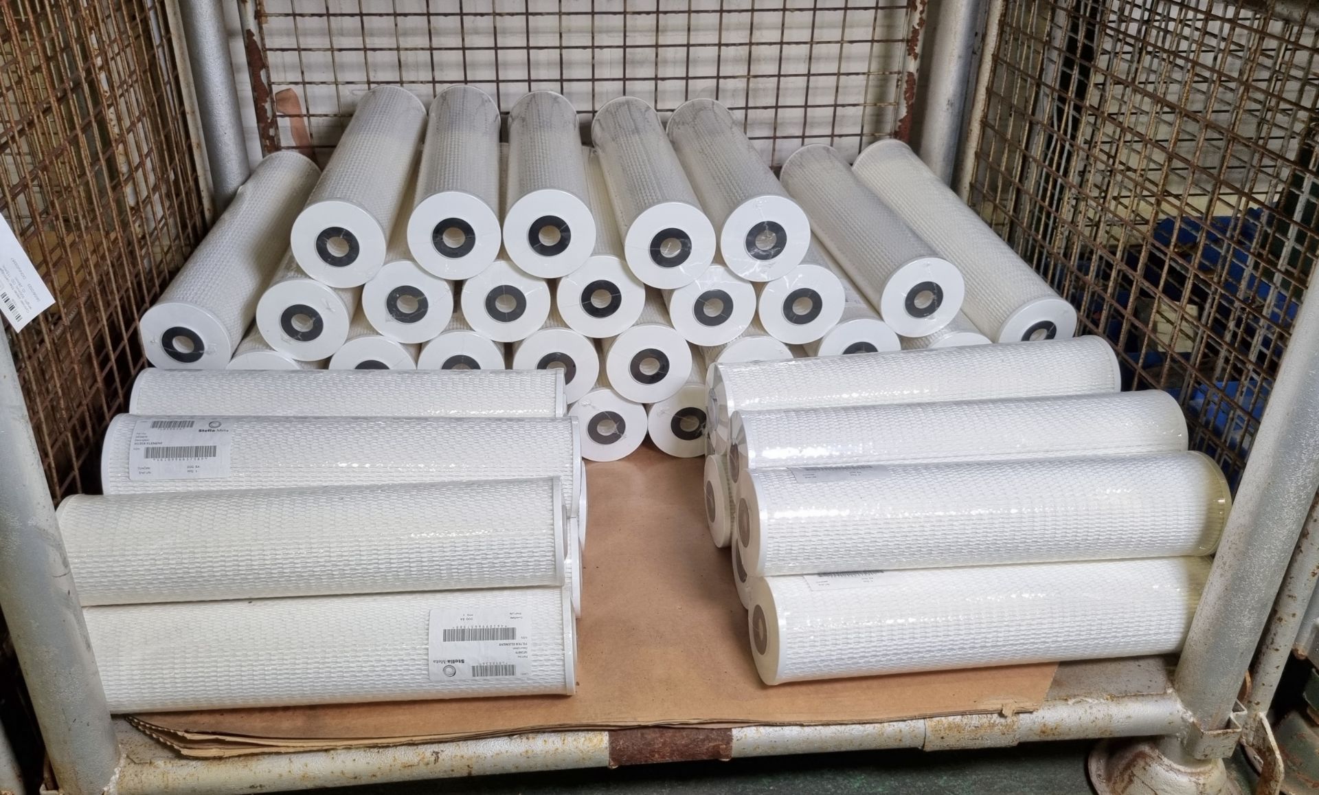 45x Cylinder paper filter cartridges - length: 500mm, OD: 115mm, ID: 28mm