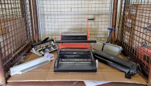 Office equipment - hole punches - book binder - laminator