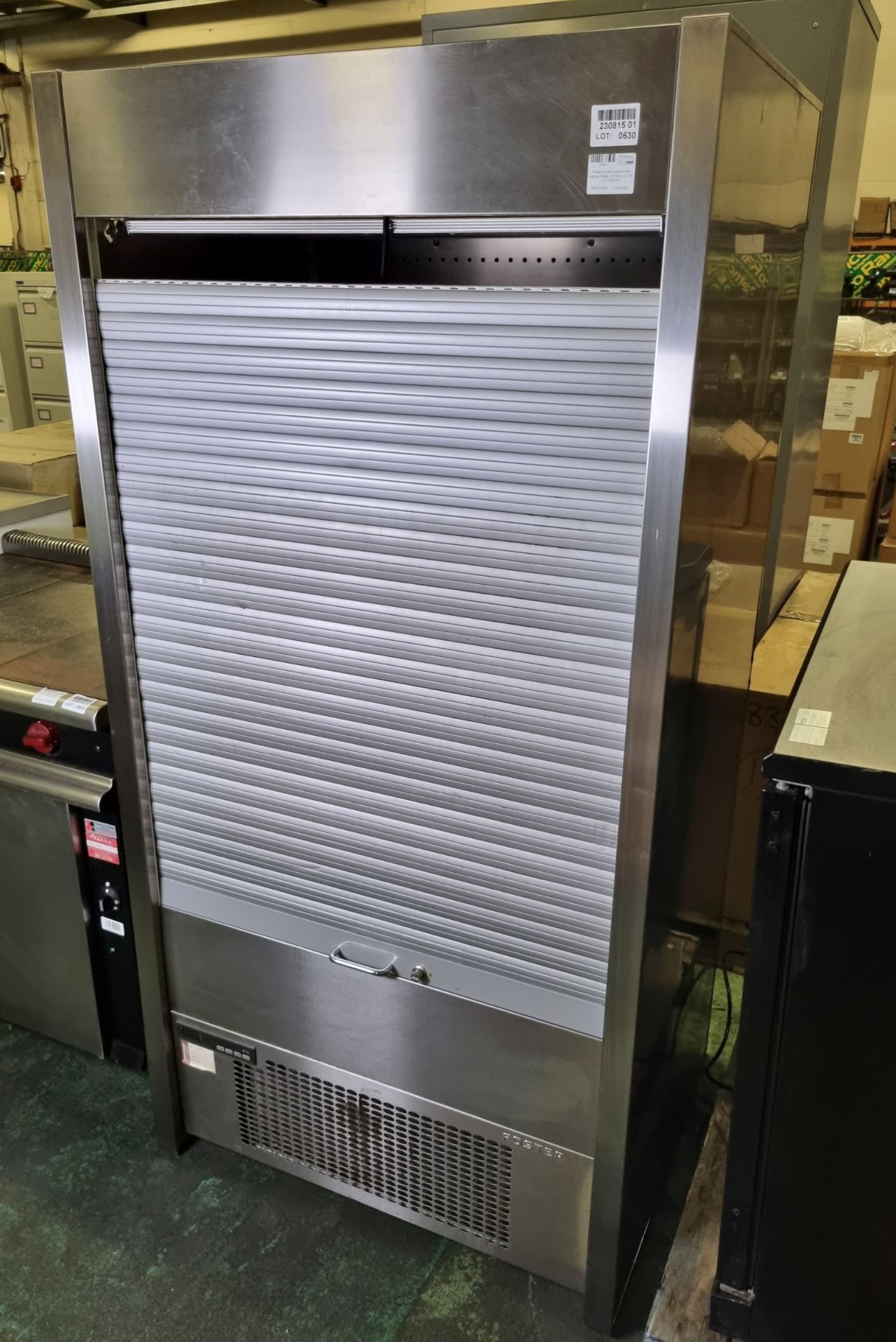 Foster 3-shelf roller shutter display fridge - W 900 x D 730 x H 1830mm - Bild 3 aus 4