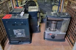 4x Zibro R 15 TC portable workshop paraffin heaters - W 400 x D 250 x H 550mm