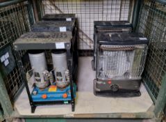 Zibro RS-29 paraffin heater - SPARES OR REPAIRS, 3x Twin burner paraffin space heaters - W 330