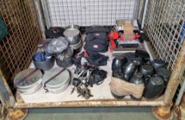 Camping equipment - camping stoves, pans, canteens, flasks and fuel bottles