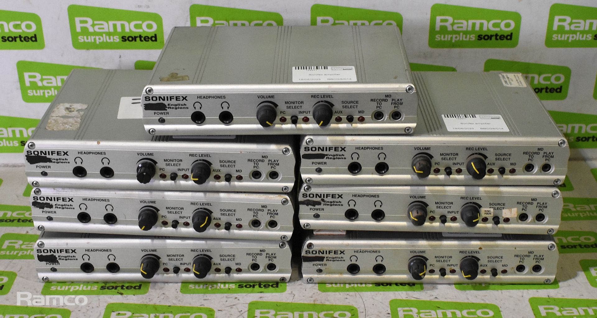 7x Sonifex control amplifiers
