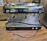 Conti espresso coffee machine - W 760 x D 520 x H 600mm