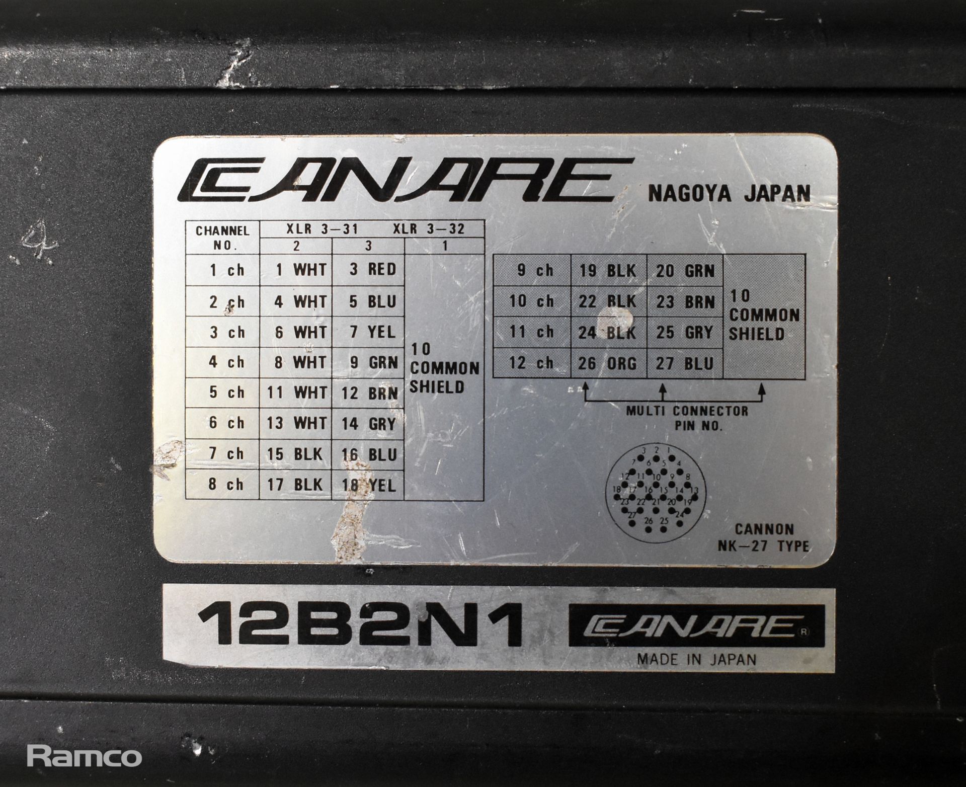 Canare 12B1N2 12 channel junction box, Canare 12B1N2 12 channel junction box - Bild 3 aus 4