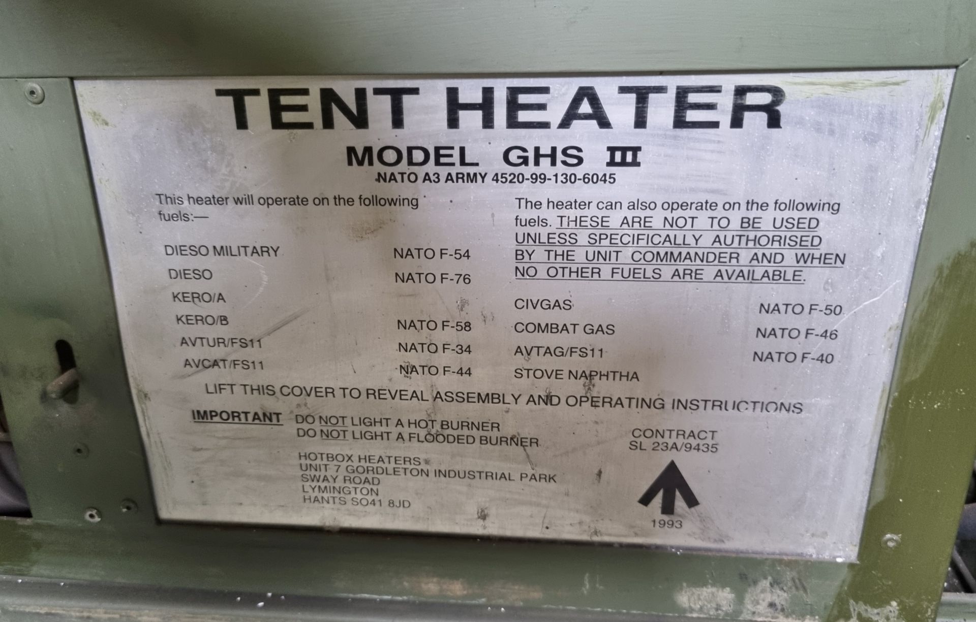 Tent Heater Model GHS 3 with accessories - see pictures for details - Image 7 of 11