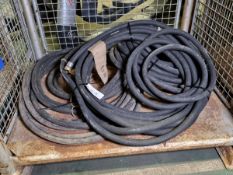 3x Black rubber hose assemblies - IVG / BS 316 9 : 1986 19mm 55 BAR - length unknown