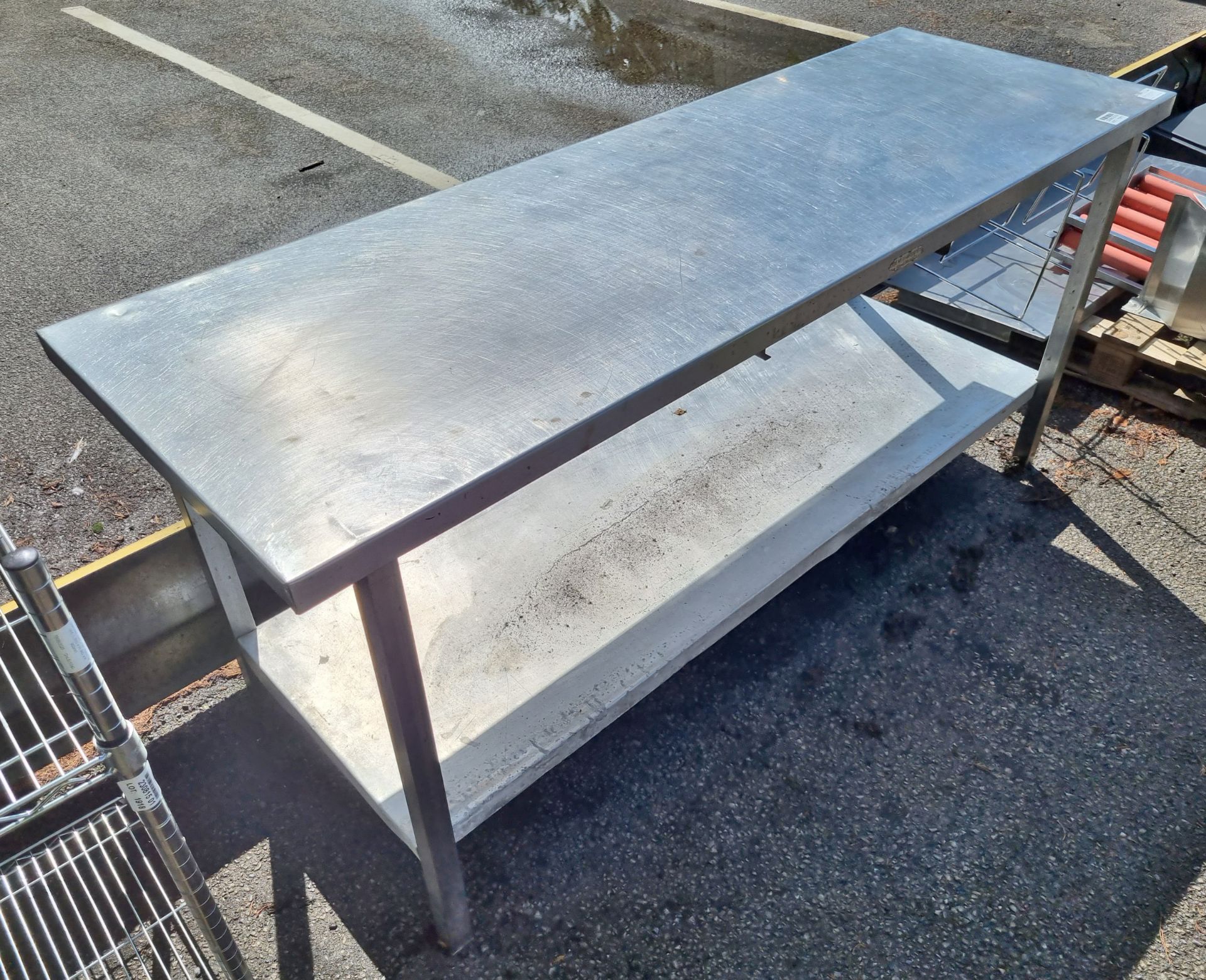 Stainless steel preparation table - L 1830 x W 610 x H 830mm - Image 3 of 3