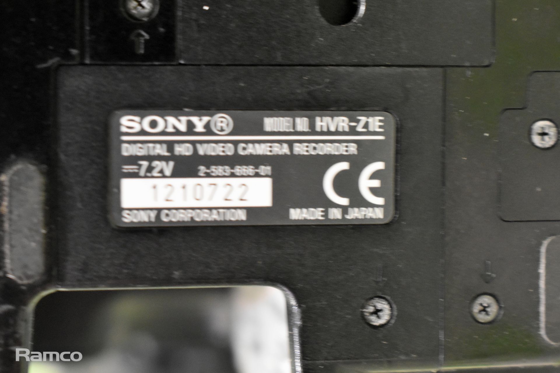 Sony HVR-Z1E HDV digital HD video camera recorder - Carl Zeiss Vario Sonnar 3CCD lens - HDV 1080i - Bild 12 aus 12