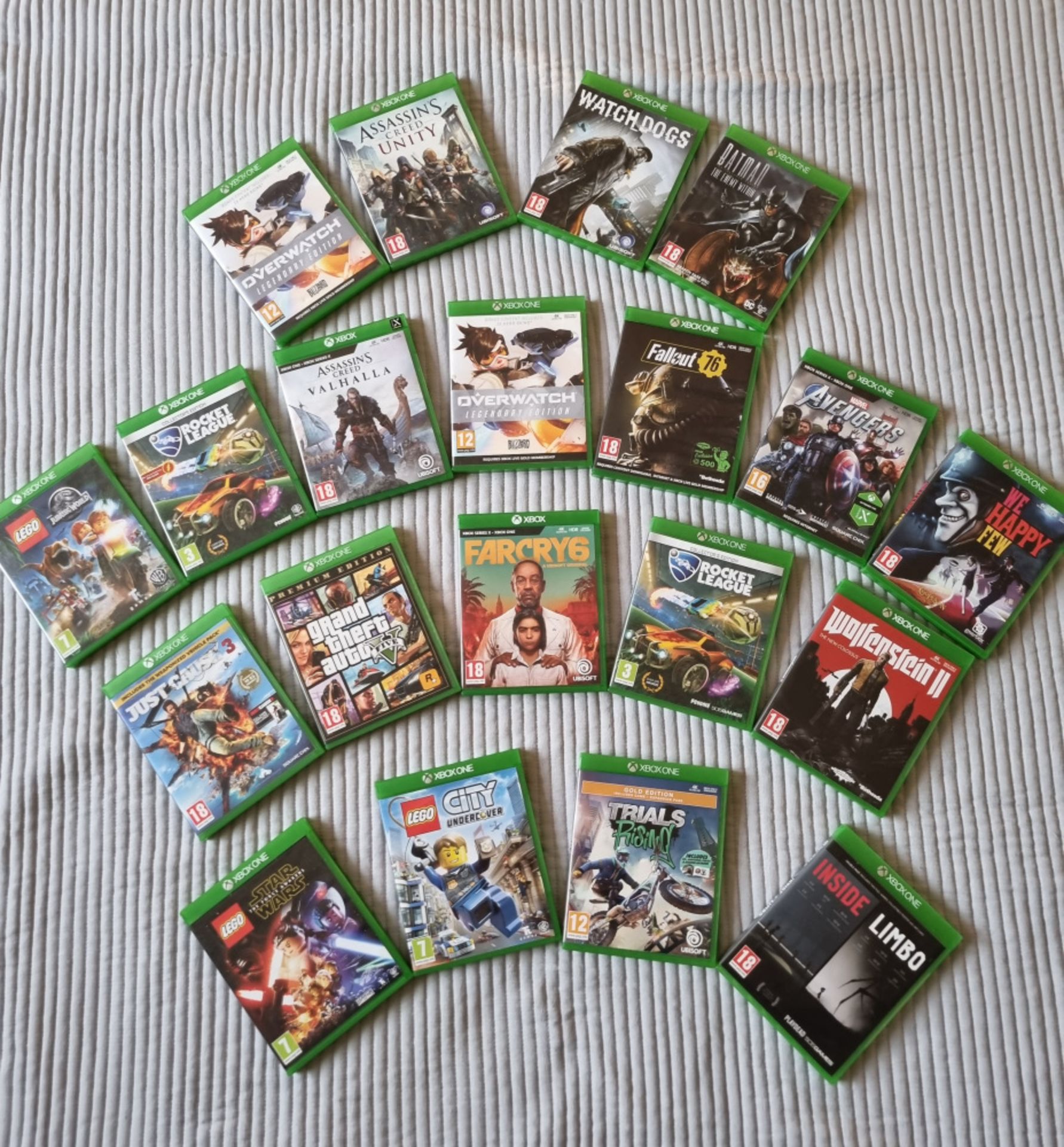 20x Xbox One games to include Grand theft auto V, Far cry 6, Lego Starwars & more