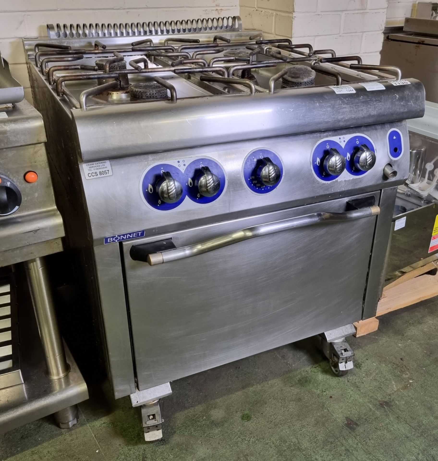 Bonnet 4-burner gas oven - W 820 x D 1000 x H 960 mm - Image 3 of 5