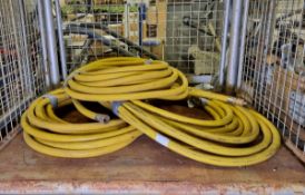 3x yellow booster hoses EN:1947:2011 19mm 55 BAR - length unknown
