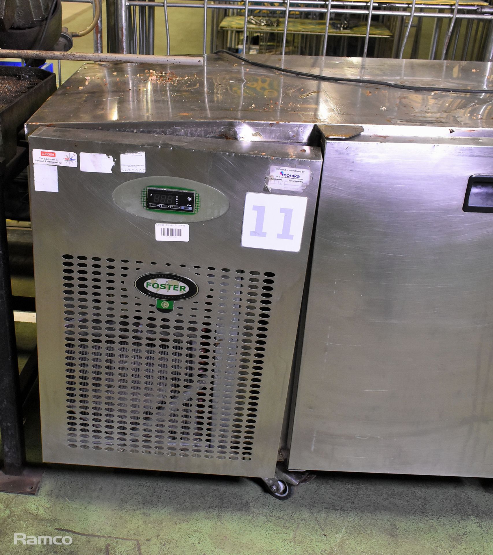 Foster EPRO1/4H 4 door undercounter fridge - W 2300 x D 720 x H 870 mm - AS SPARES OR REPAIRS - Bild 6 aus 7