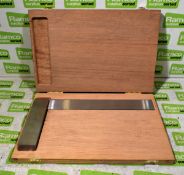 12 inch engineers square in wooden storage case