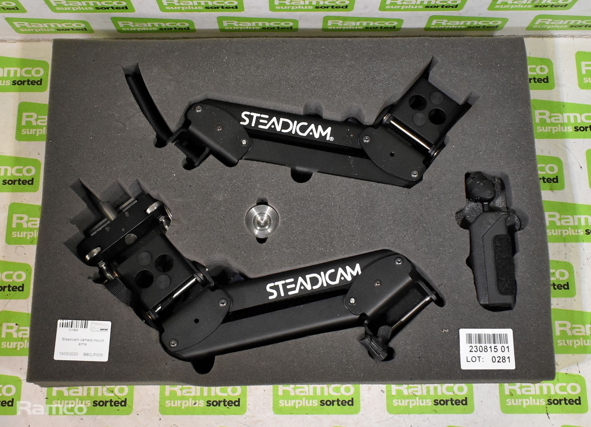 Steadicam camera mount arms