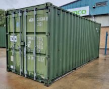 20 foot shipping container with fitted 4 tier adjustable shelving units - L 20 x W 8 x H 8.5ft
