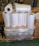 43x rolls of 500mm clear stretch film pallet wrap - unknown length