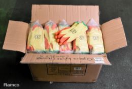 Box of Neilsen anti slip orange work gloves - 140 pairs - size 9 large