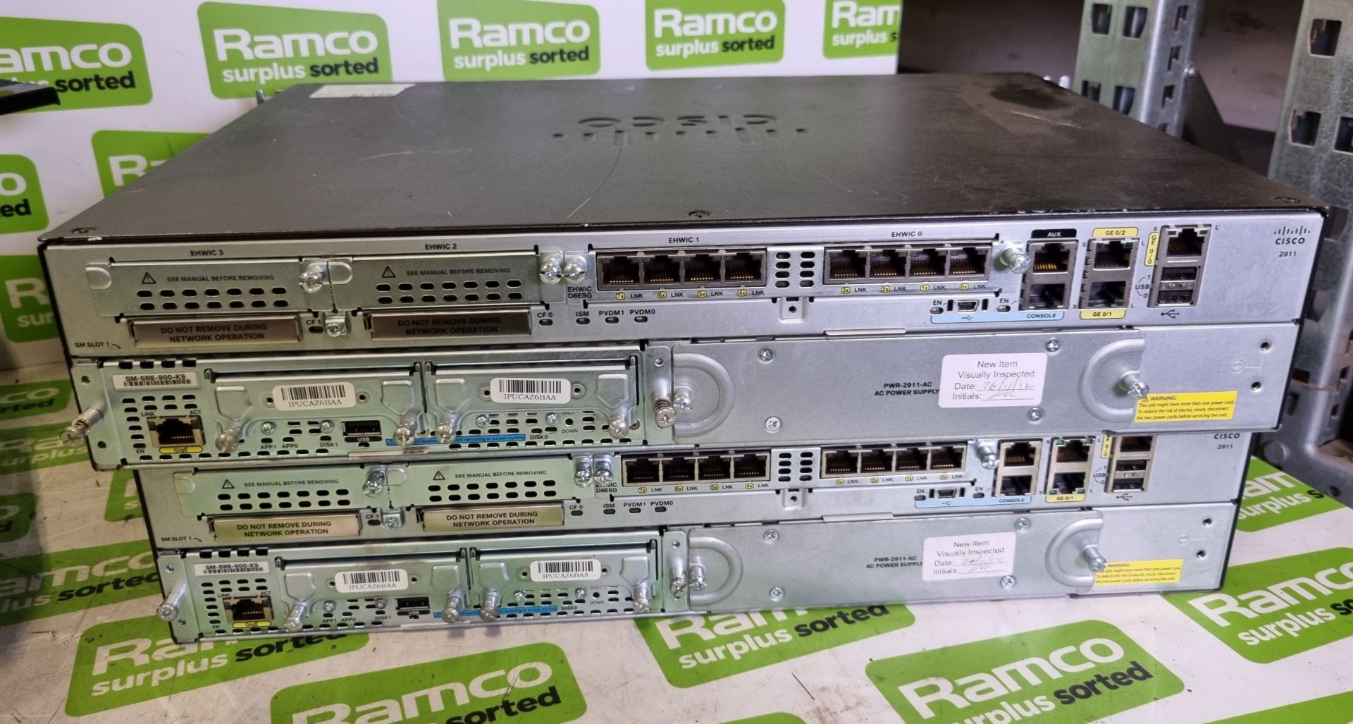 4x CISCO 2911 - 2900 series router units, 3x CISCO 2901- 2900 series router units - Bild 7 aus 7