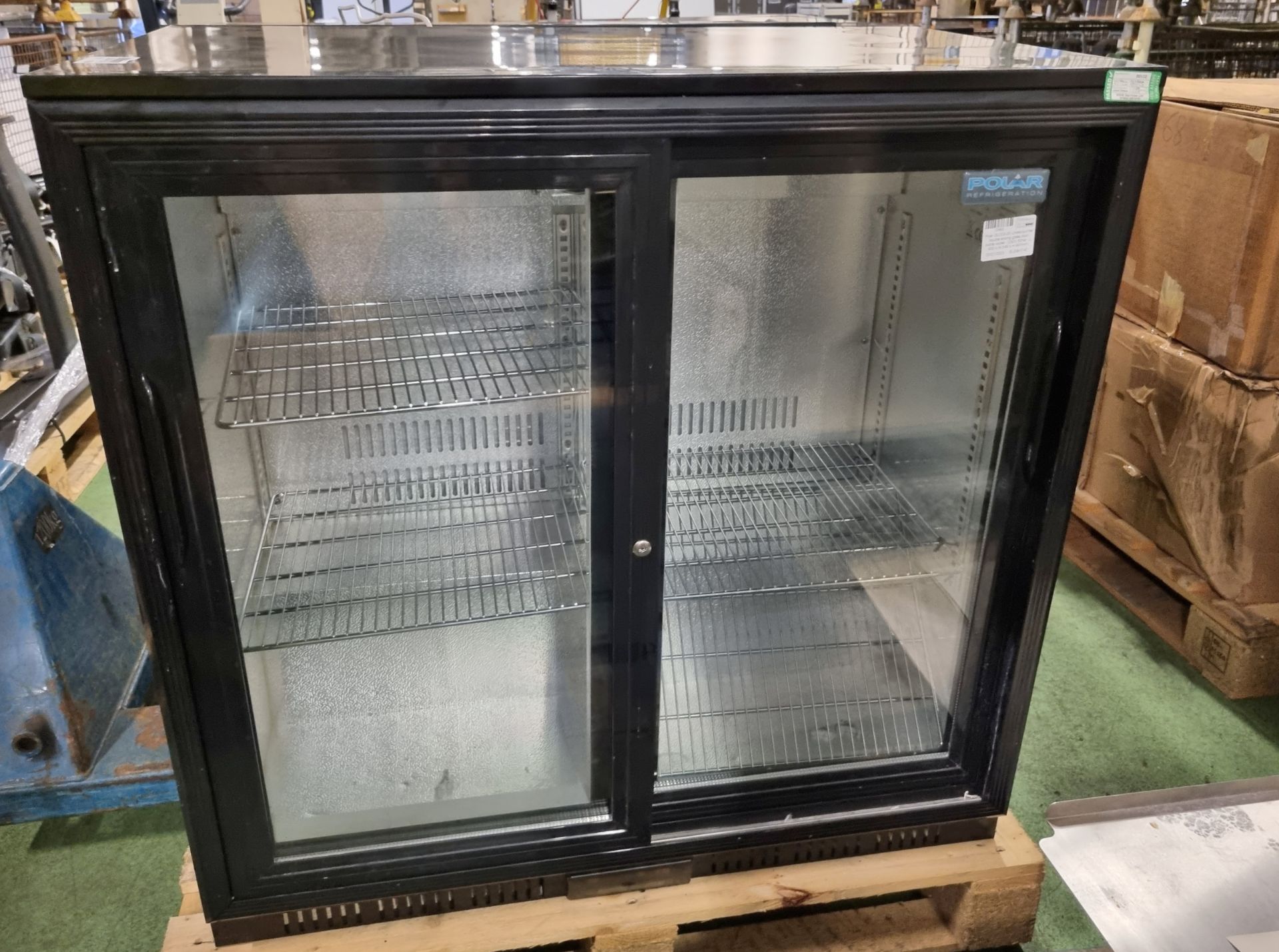 Polar GL003-05 Undercounter double sliding glass door bottle cooler - 230V 50Hz - L 900 x W 540