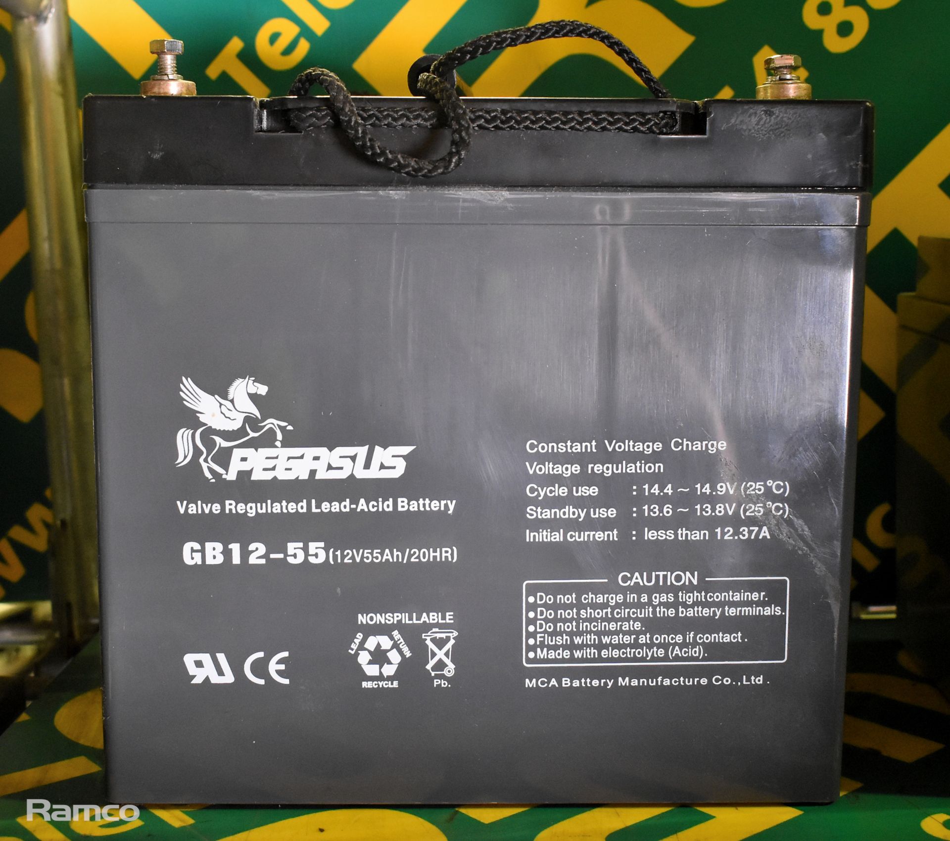 4x Leisure batteries - 2x Lucas LSLC50-12 55Ah, 2x Pegasus GB12-55 50Ah - CANNOT BE SENT BY POST - Bild 5 aus 5