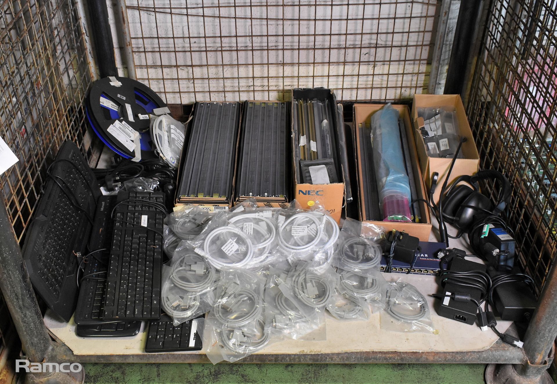 Electrical and computer spares - keyboards - memory chips - VGA to VGA cables