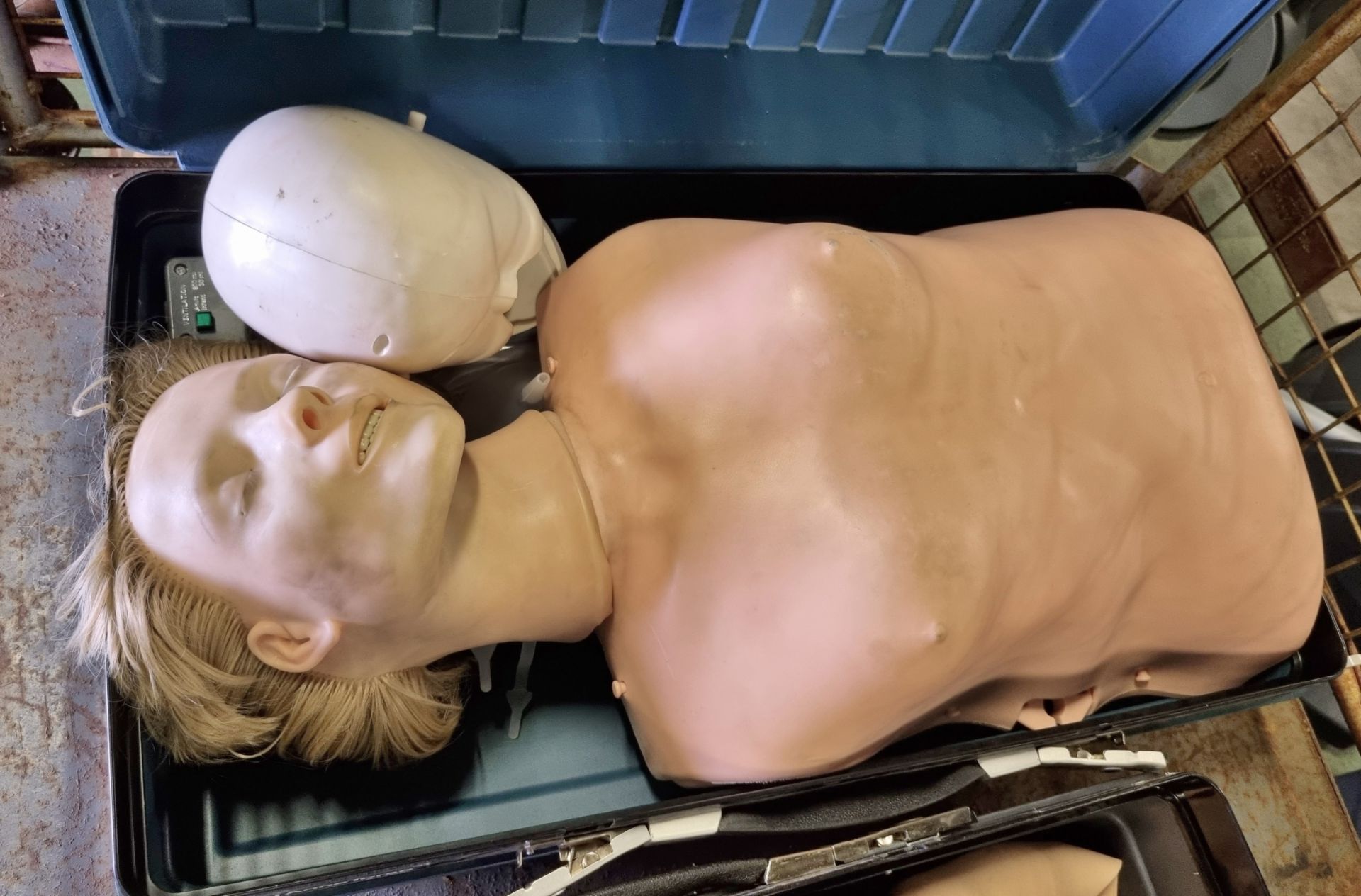 2x Laerdal Resusci Anne Torso CPR medical training dummies in cases - Image 5 of 6