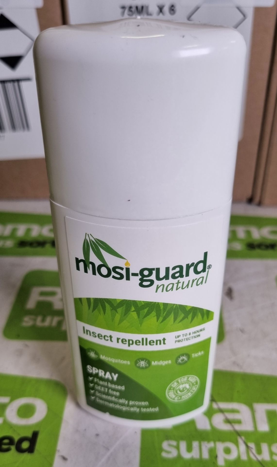 6x boxes of Mosi-Guard Natural Spray 75ml - 6 bottles per box - Image 4 of 5