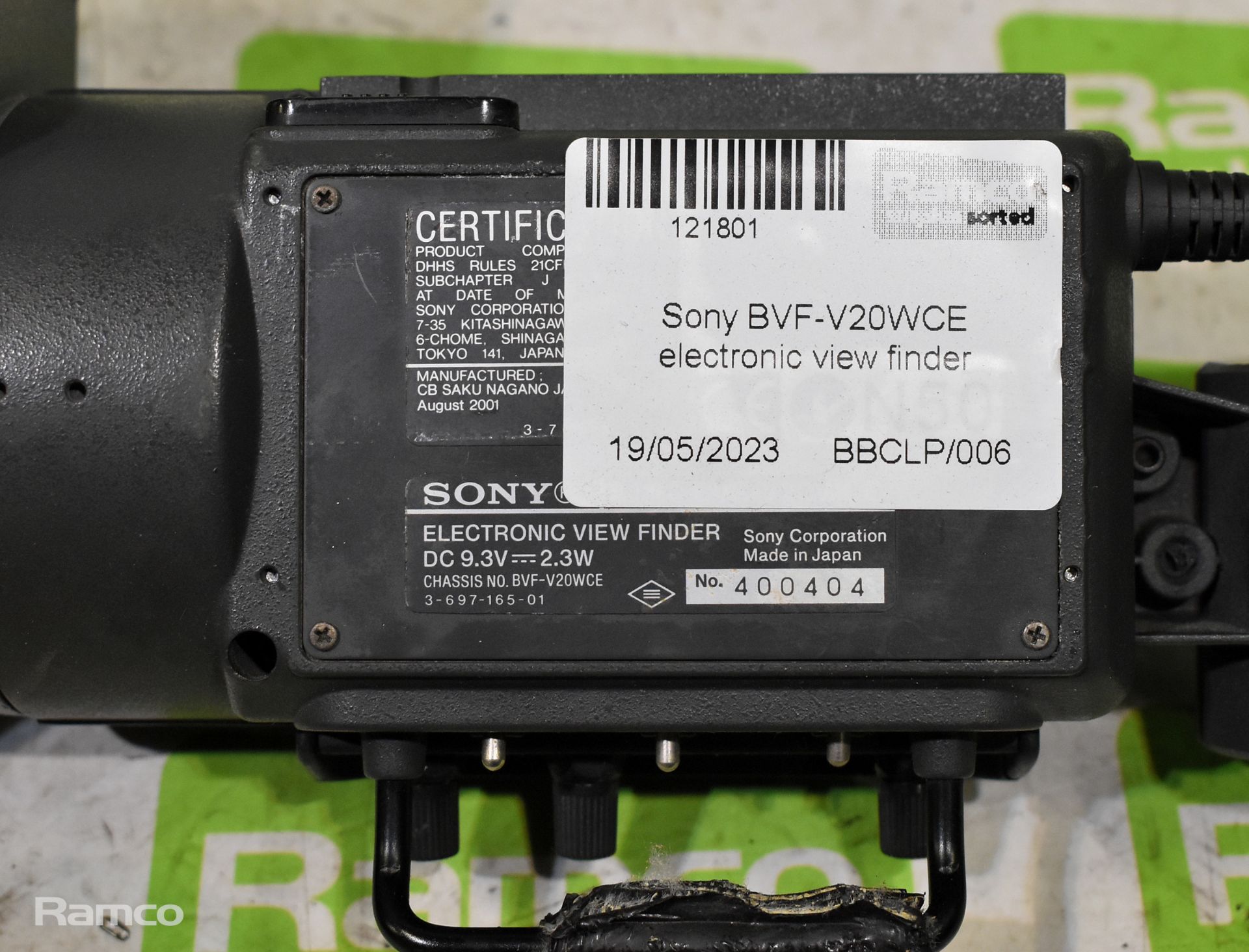 4x Sony BVF-V20WCE electronic viewfinders - Bild 12 aus 12