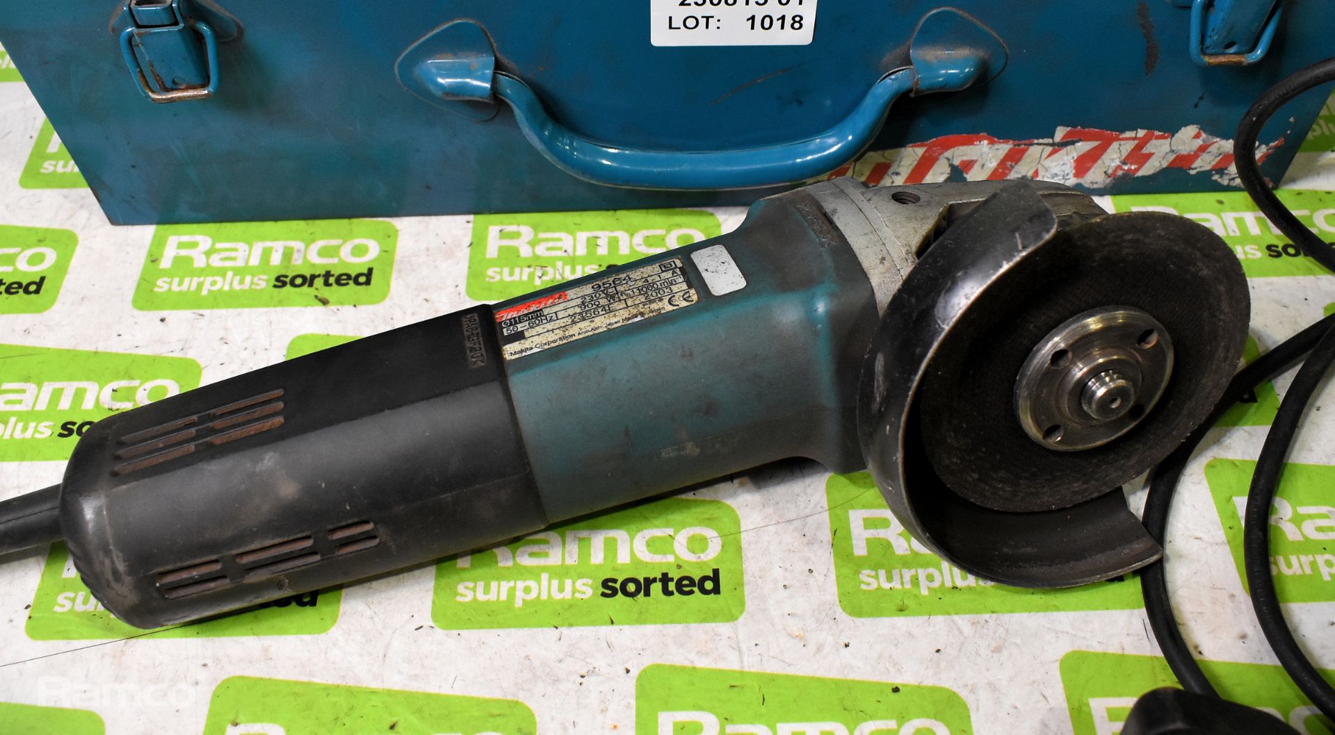Makita 9564 portable electric grinder - in metal case - Bild 3 aus 10
