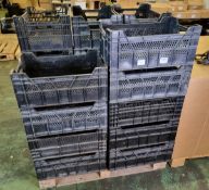 29x black storage crates - L 600 x W 400 x D 250mm